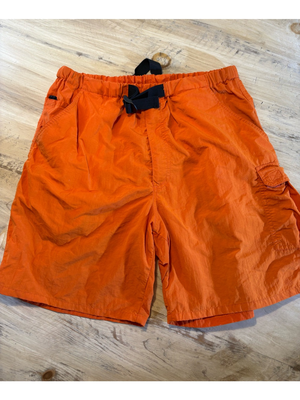 Men's Orange Casual Utility Shorts